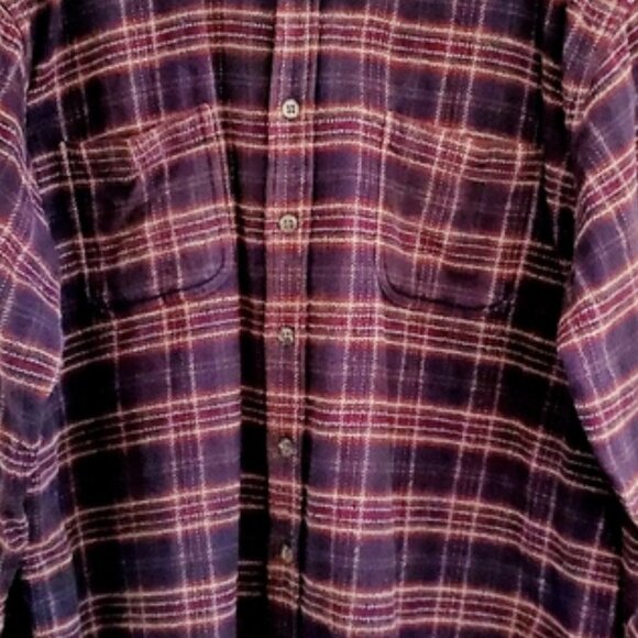 ST. John's Bay XXL Red Plaid Button-up Cotton Long Sleeve Work Shacket - Picture 11 of 11